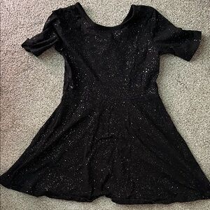 GAP Black Glitter Fit-and-Flare Dress